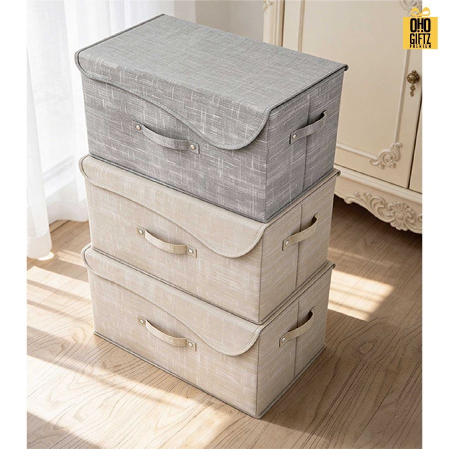 กล่องผ้าเก็บของ สกรีนโลโก้ ทำเป็นของพรีเมี่ยมได้