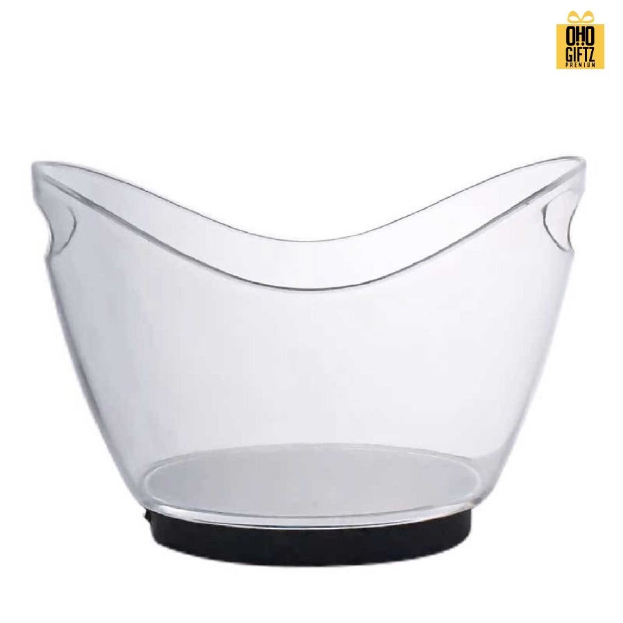 ถังใส่น้ำแข็งมีไฟ LED ชาร์จ USB สกรีนชื่อ สกรีนโลโก้ ทำเป็นของพรีเมี่ยมได้ 