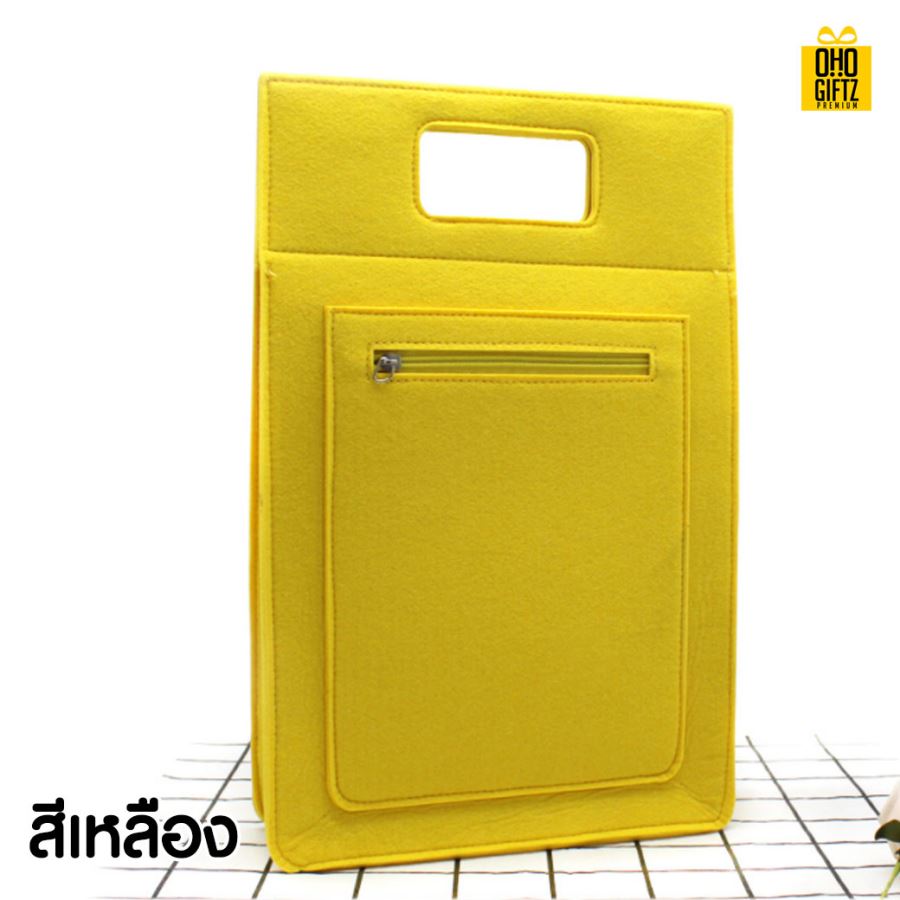 กระเป๋าสักหลาด สกรีนชื่อ สกรีนโลโก้  ทำเป็นของพรีเมี่ยมได้