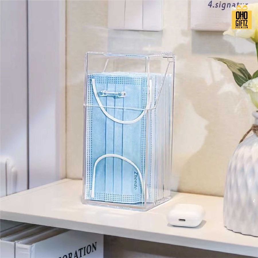 กล่อง PVC เก็บหน้ากากอนามัย สกรีนโลโก้ ทำเป็นของพรีเมี่ยมได้ 