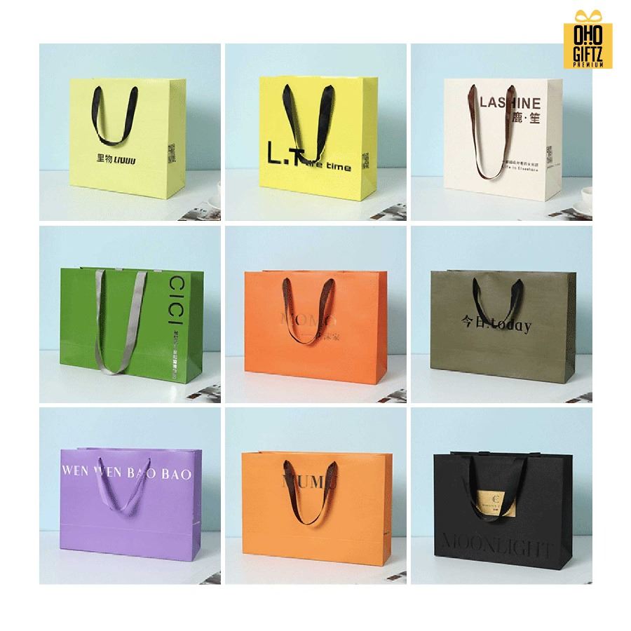 ถุงกระดาษ รับผลิตตามขนาดที่ต้องการ สกรีนโลโก้ ทำเป็นของพรีเมี่ยมได้