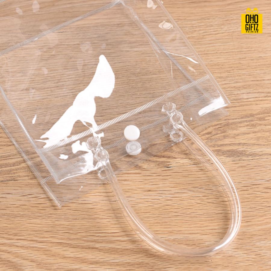 กระเป๋าใส PVC สกรีนโลโก้  ทำเป็นของพรีเมี่ยม