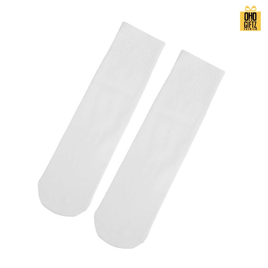 รับผลิตถุงเท้าขาว สกรีนลายไม่จำกัดสี สกรีนโลโก้ ทำเป็นของพรีเมี่ยม ของชำร่วยได้