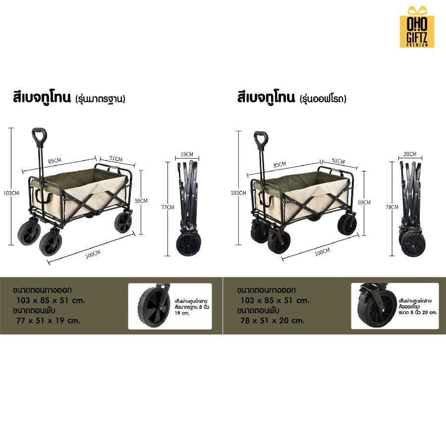 รถเข็นพับได้ สกรีนโลโก้ ทำเป็นของพรีเมี่ยมได้