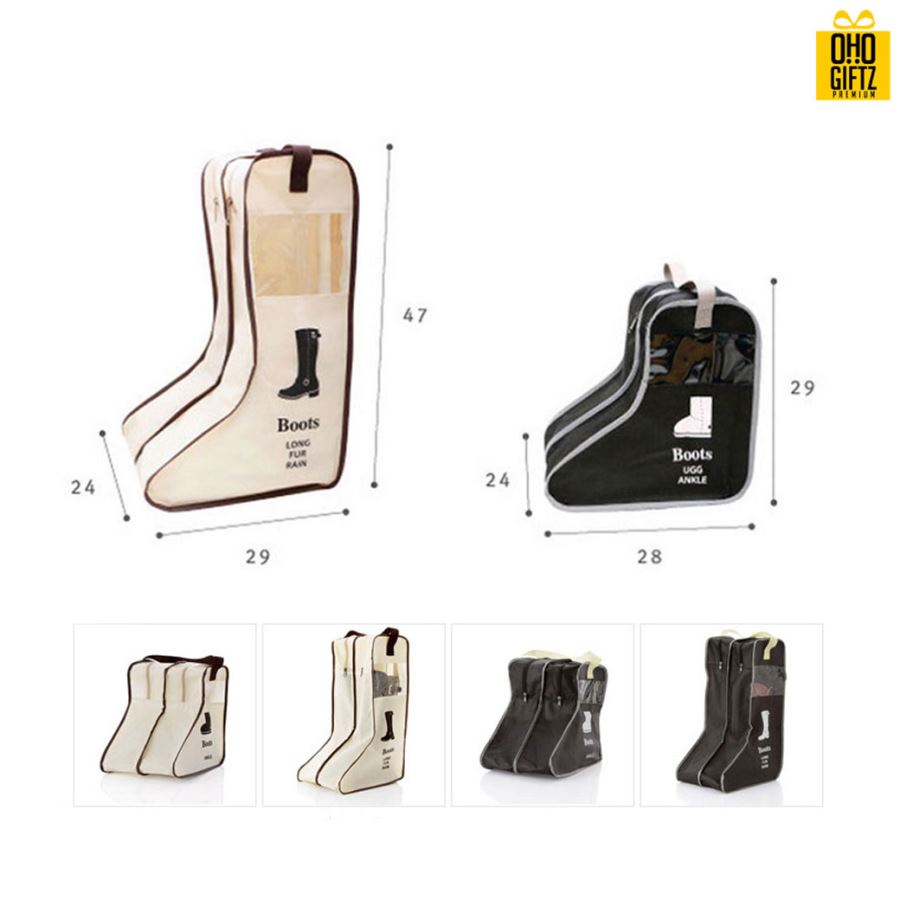 กระเป๋าเก็บรองเท้าบูทพร้อมหูหิ้ว สกรีนโลโก้ ทำเป็นของพรีเมี่ยม