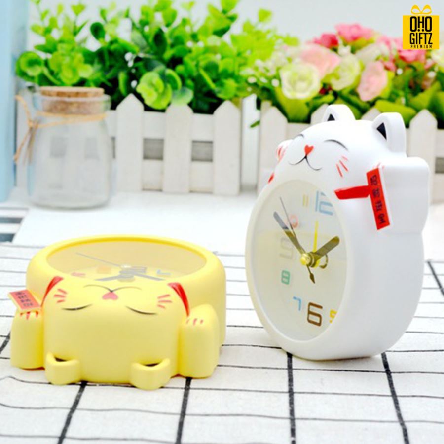 นาฬิกาแมวกวัก สกรีนโลโก้ ทำเป็นของพรีเมี่ยมได้