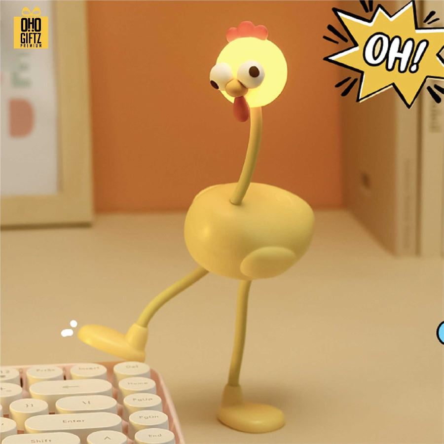 โคมไฟไก่ชิค ดัดแขนขาได้ สกรีนโลโก้ ทำเป็นของพรีเมี่ยม ของที่ระลึกได้