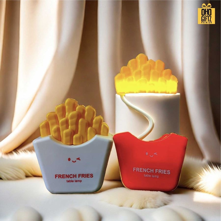 โคมไฟแฮมเบอร์เกอร์ เฟรนซ์ฟราย สกรีนโลโก้ ทำเป็นของพรีเมี่ยม ของที่ระลึกได้