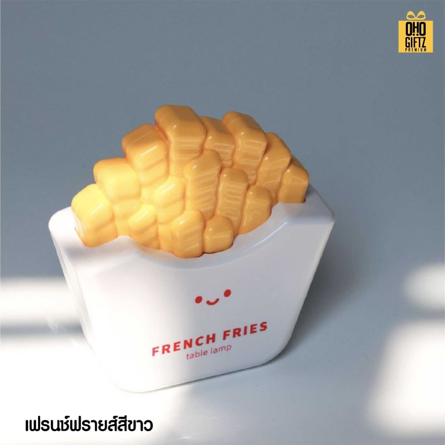 โคมไฟแฮมเบอร์เกอร์ เฟรนซ์ฟราย สกรีนโลโก้ ทำเป็นของพรีเมี่ยม ของที่ระลึกได้