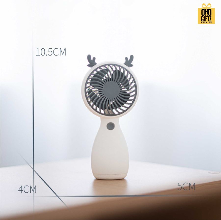 พัดลมมือถือมีเขาสัตว์ สกรีนโลโก้ ทำเป็นของพรีเมี่ยม